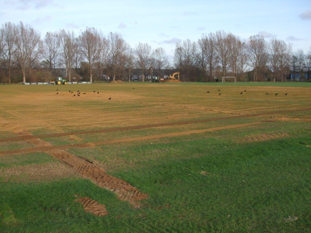 2011 Hackney North Marsh rugby pitch drainage